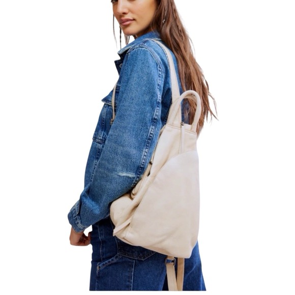 Free People We The Free Handbags - FREE PEOPLE We The Free Leather  Soho Convertible Sling Bag Beige